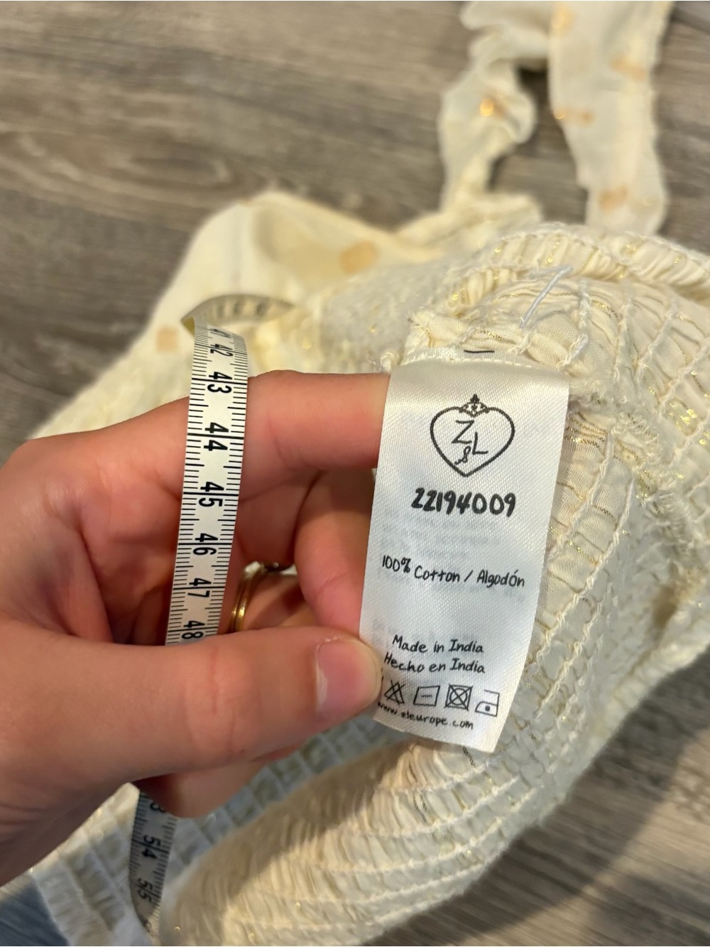 Ivory Boho Tiered Midi Dress with Smocked Bodice - Picture 12 of 12